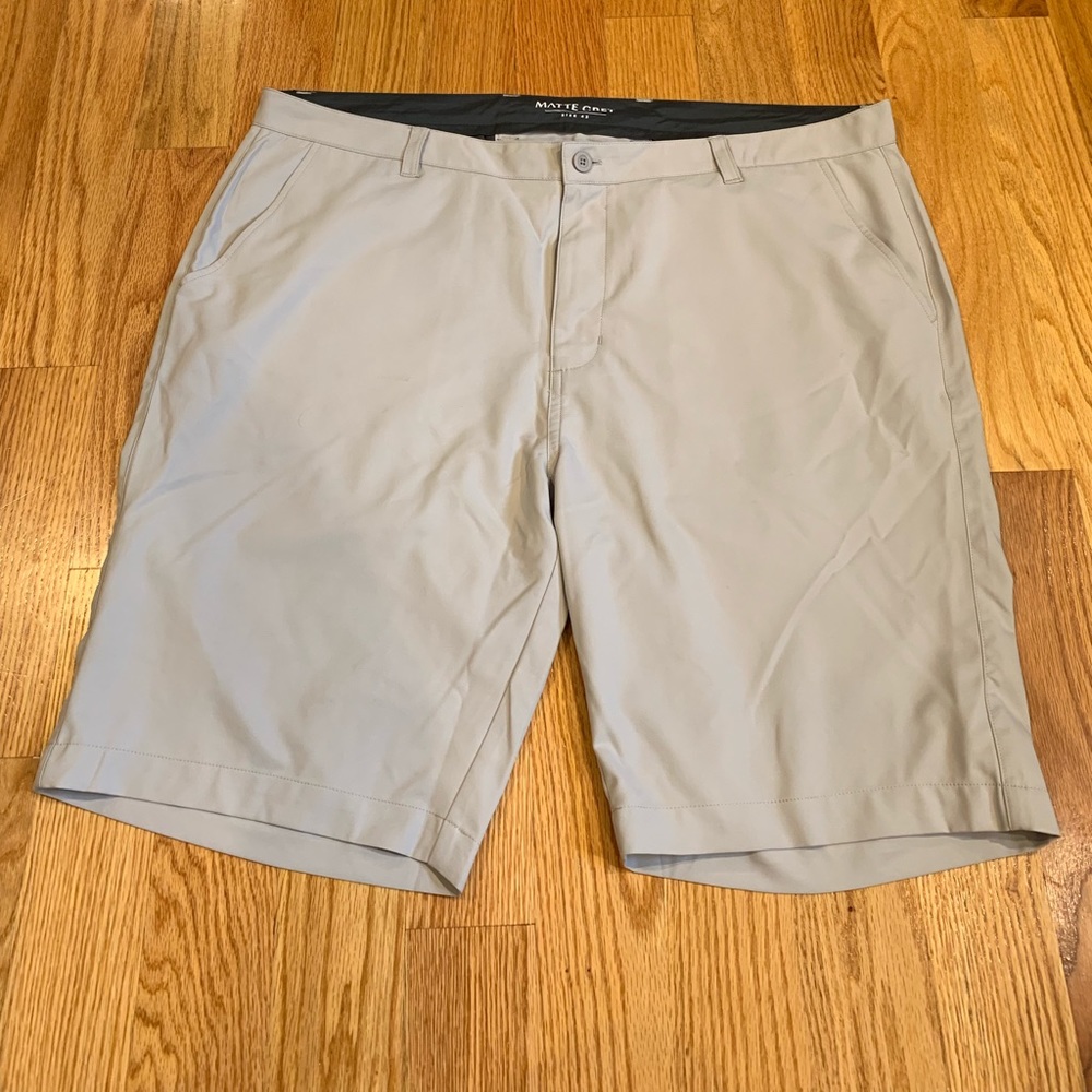 Matte Grey golf shorts. Size 42. Never worn